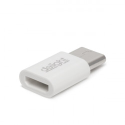 Delight Type-C - MicroUSB adapter fehér (55448C)