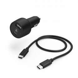 HAMA AUTÓS TÖLTŐ USB & TYPE-C SZETT,PD/QC, 1M KÁBEL 30W (210522)