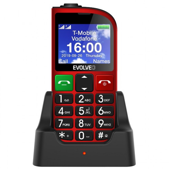 EVOLVEO Easy Phone 800 FMR 2,3 Dual SIM piros mobiltelefon