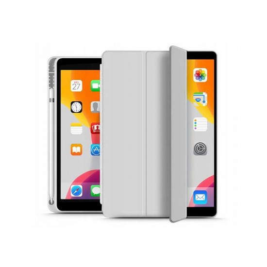 Haffner Apple iPad 10.2'' (2019/2020) Smart Case tablet tok Apple Pencil tartóval - szürke (FN0253)
