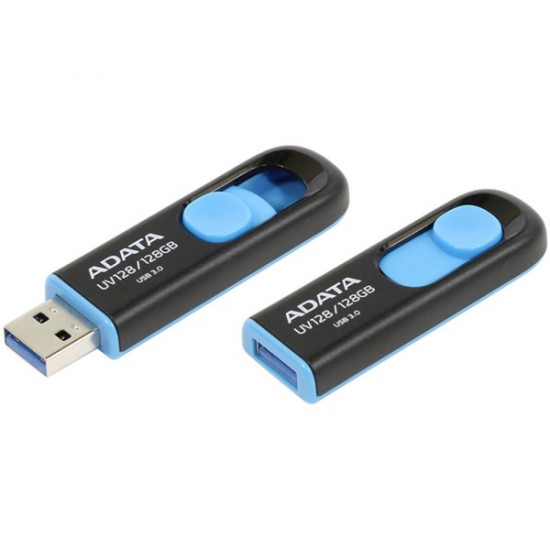 ADATA UV128 64GB fekete-kék USB3.0 pendrive (AUV128-64G-RBE)