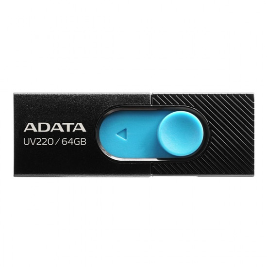 ADATA UV220 64GB USB 2.0 Black/Blue Pen Drive (AUV220-64G-RBKBL)