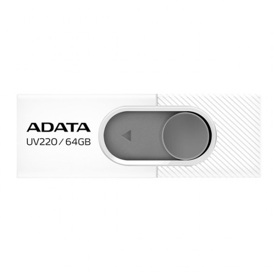 ADATA UV220 64GB USB 2.0 White/Gray Pen Drive (AUV220-64G-RWHGY)