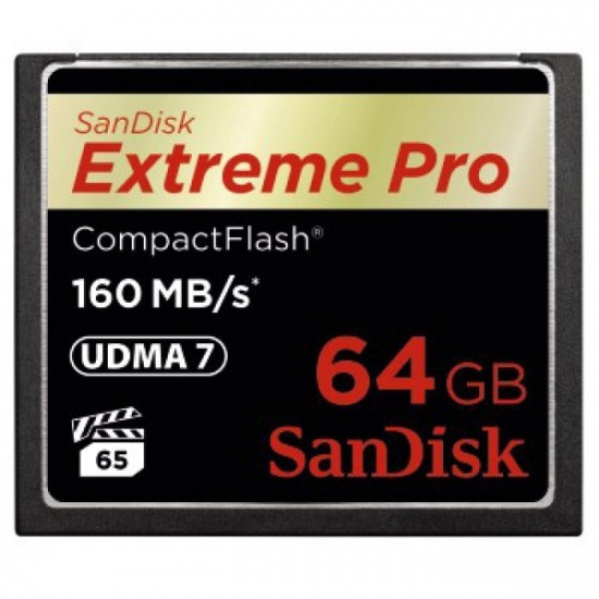 SANDISK Memóriakártya 123844, CF Extreme Pro kártya 64 GB, 160MB/sec.
