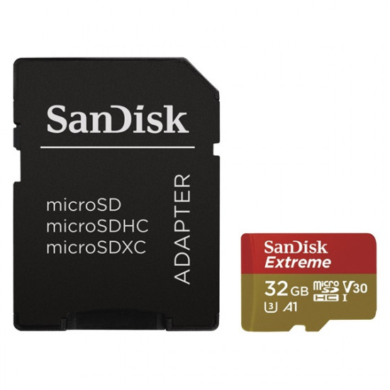 SANDISK Memóriakártya 173427, MICROSDHC EXTREME PRO KÁRTYA 32GB, 100MB/sec., CL10, UHS-I, V30, A1