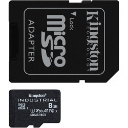 KINGSTON 8GB microSDHC Industrial C10 A1 pSLC Card + SD Adapter