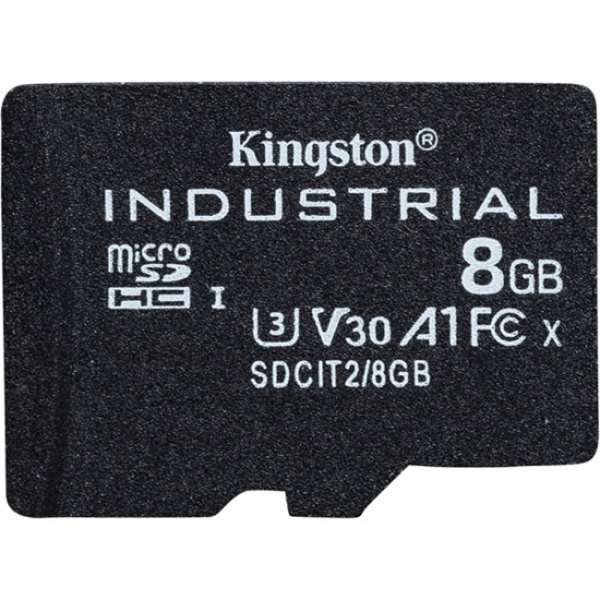 KINGSTON 8GB microSDHC Industrial C10 A1 pSLC Card Single Pack w/o Adapter KINGSTON 8GB microSDHC Industrial C10 A1 pSLC Card Single Pack w/o Adapter