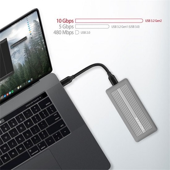 Axagon EEM2-XS USB-C 3.2 Gen2 - M.2 NVMe SSD ház