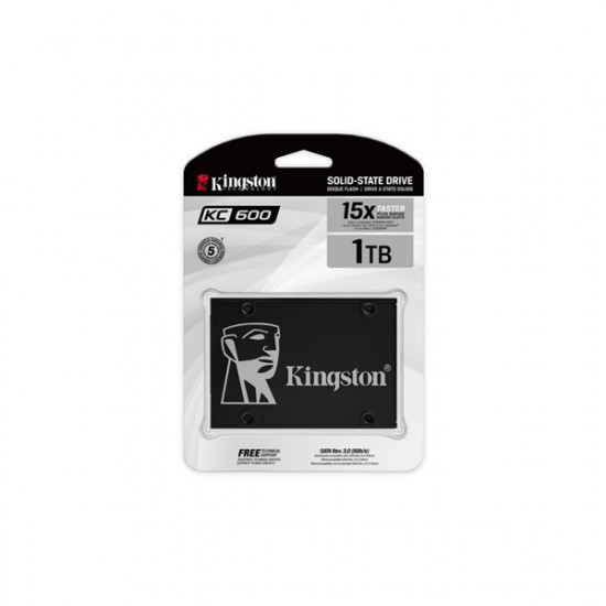 Kingston KC600 1TB 2,5 SATA3 SSD meghajtó (SKC600/1024G)