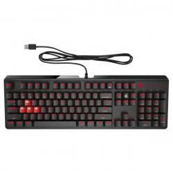 HP OMEN Encoder Cherry MX Red Angol billentyűzet fekete (6YW76AA)