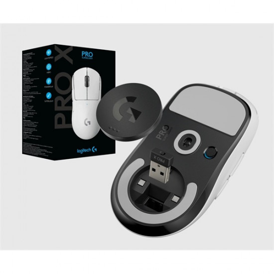 Logitech Pro X Superlight vezeték nélküli egér fehér (910-005943) Logitech Pro X Superlight vezeték nélküli egér fehér (910-005943)