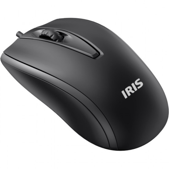 IRIS USB Vezetékes egér - fekete (E-15)
