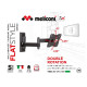 Meliconi FlatStyle EDR100 14-25'' VESA 100x100 dupla karos dönthető, forgatható fali konzol (580460)