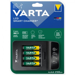Varta LCD Smart-Plus NiMH Mikro (AAA), Ceruza (AA) Hengeres akku töltő Akkumulátorokkal (57684101441)