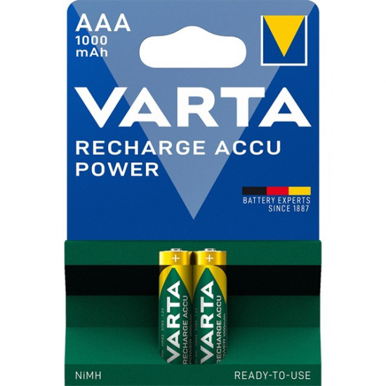 Varta Ready To Use AAA Ni-Mh 1000 mAh ceruza akkumulátor 2db (5703301402)