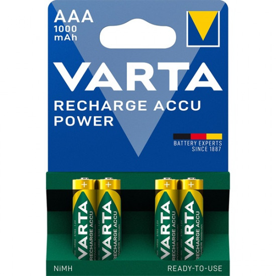 Varta Ready To Use AAA Ni-Mh 1000 mAh ceruza akku (4db/csomag)