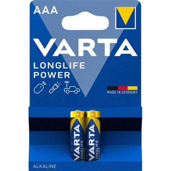 Varta Longlife Power AAA (LR03) alkáli mikro ceruzaelem 2db (4903121412)