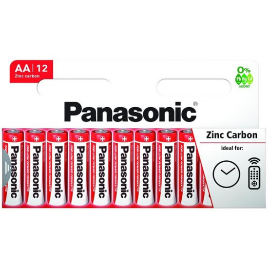 Panasonic 1.5V Cink AA ceruza elem Red Zinc 12db  (R6RZ/12HH)