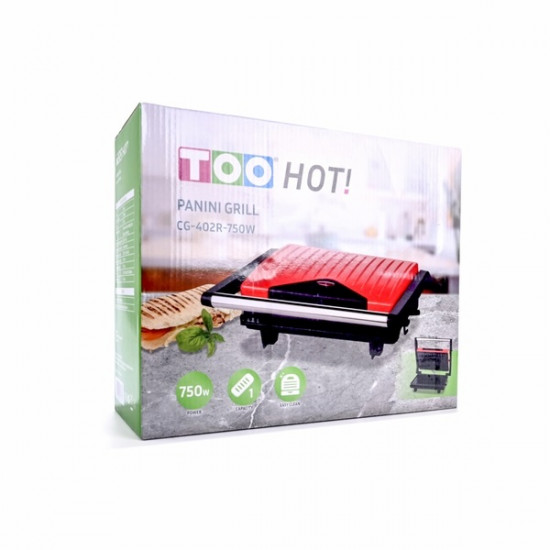 TOO kontakt grill piros (CG-402R-750W)