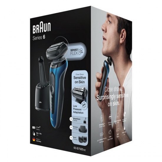 Braun Series 6 60-B7500cc Wet&Dry borotva kék (10AS010028)