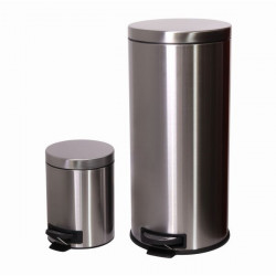 TOO TC-5/30-110SS pedálos szemetes szett 30 és 5 literes ezüst