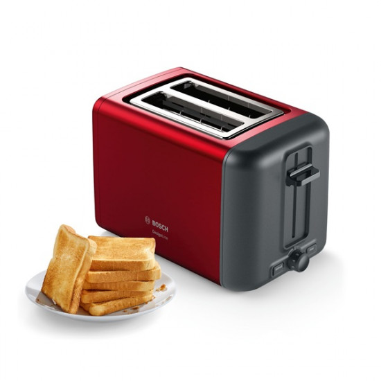 Bosch DesignLine kenyérpirító piros-fekete (TAT3P424)