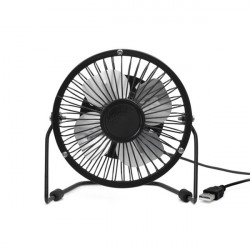 Kikkerland  USB-s fekete asztali ventilátor (US143-BK-EU)