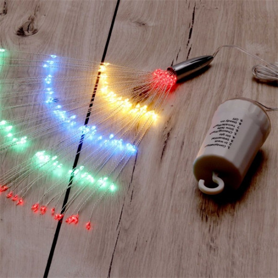 IRIS Tűzijáték stílusú 8 programos/távirányítós/több színű/200db LED-es/2xAA elemes fénydekoráció  (250-06)