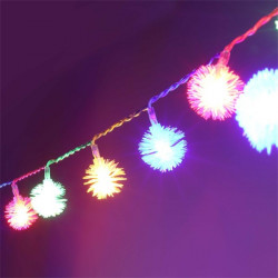 IRIS Zúzmara alakú 3cm/5m/több színű/50db LED-es/3xAA elemes fénydekoráció  (314-09)