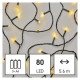 Emos 5,6m/80LED/3xAA/kül-beltéri/időzítős/meleg fehér karácsonyi LED fényfüzér (D4FW02)