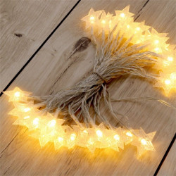 IRIS Csillag alakú fix fényű/6m/meleg fehér/10db LED-es USB-s fénydekoráció  (152-06)