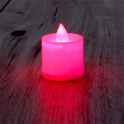 IRIS Gyertya alakú pulzáló fényű LED-es piros fénydekoráció 4db/csomag  (015-09)