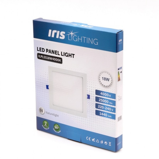 Iris Lighting PLSS-18W 14W/1440lm/4000K álmennyezeti négyzet alakú led panel (ILPLSS18W4000K)