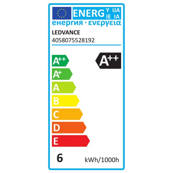 Ledvance Smart+ 6W 2400K E27, dimmelhető Edison alakú filament LED fényforrás (4058075528192)