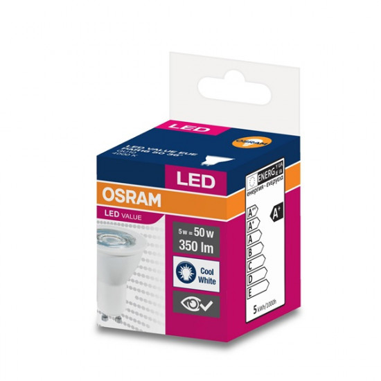 Osram Value PAR16 5W, 4000K, GU10, 230V, LED spot izzó (4058075198616)