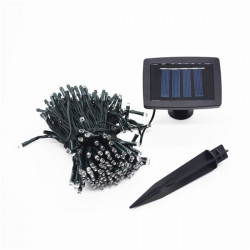 Iris szolár LED dekorációs fényfüzér hideg fehér (DL-019CW-100LED)