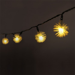 IRIS Zúzmara alakú 3cm/6m/IPX3 szabványos/meleg fehér/30db LED-es/napelemes fénydekoráció  (315-04)