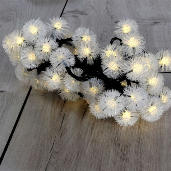 IRIS Zúzmara alakú 3cm/9m/IPX3 szabványos/meleg fehér/50db LED-es/napelemes fénydekoráció  (315-05)