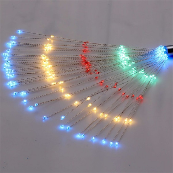 IRIS Tűzijáték stílusú fix fényű IPX3 szabványos/több színű/200db LED-es/napelemes fénydekoráció  (250-02)