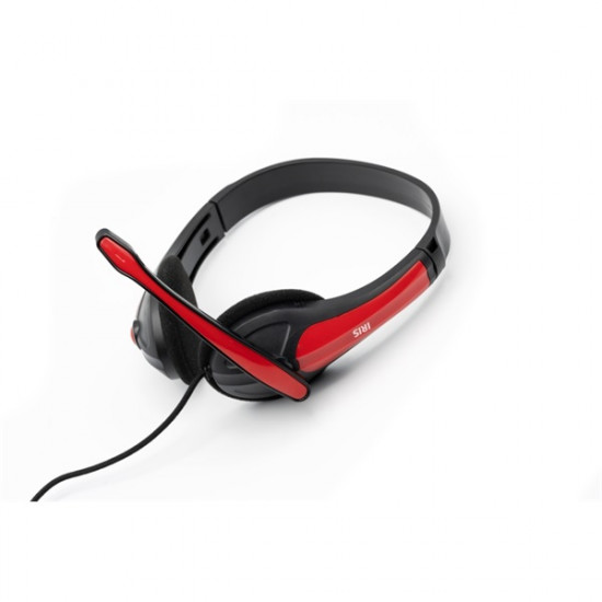 IRIS F-25 piros vezetékes headset (F-25)