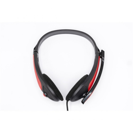 IRIS F-25 piros vezetékes headset (F-25)