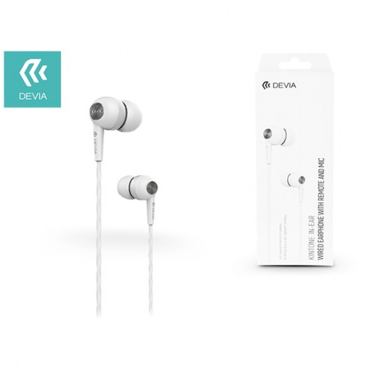 Devia ST310447 Kintone Eco fehér mikrofonos fülhallgató headset