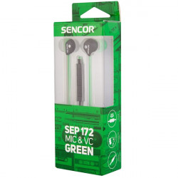 Sencor SEP 172 zöld mikrofonos fülhallgató