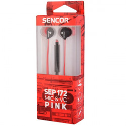 Sencor SEP 172 rózsaszín mikrofonos fülhallgató