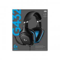 Logitech G432 7.1 Gaming headset fekete-kék (981-000770)