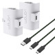 VENOM XBOX Series S/X Kiegészítő 2db akkumulátor (1100mAh) + 3m Töltő kábel Fehér (VS2874)