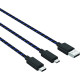 Venom Dual Play & Charge USB Type-C töltőkábel, 3m (VS5002)
