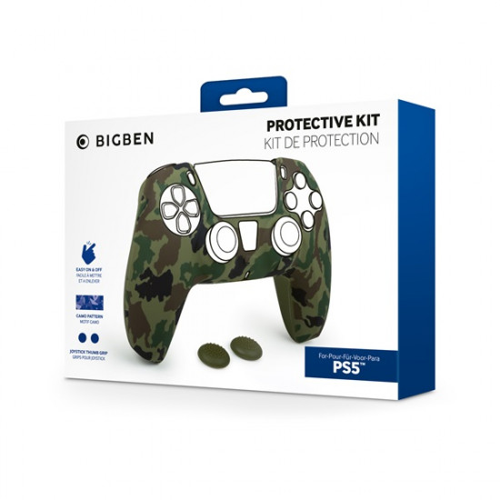 BIGBEN PS5 DualSense Protective Kit terepmintás szilikon kontrollervédő (2807369)