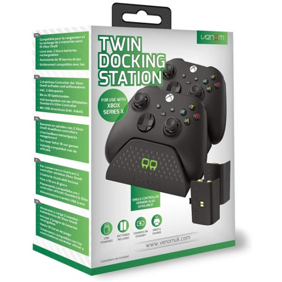 Venom VS2881 Xbox Series X/S dupla töltőállomás akkumulátorokkal Venom VS2881 Xbox Series X/S dupla töltőállomás akkumulátorokkal