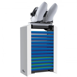 FroggieX Docking Charge and Storage PS5 dual töltőállomás + lemez tartó állvány (FX-P5-C2-W)